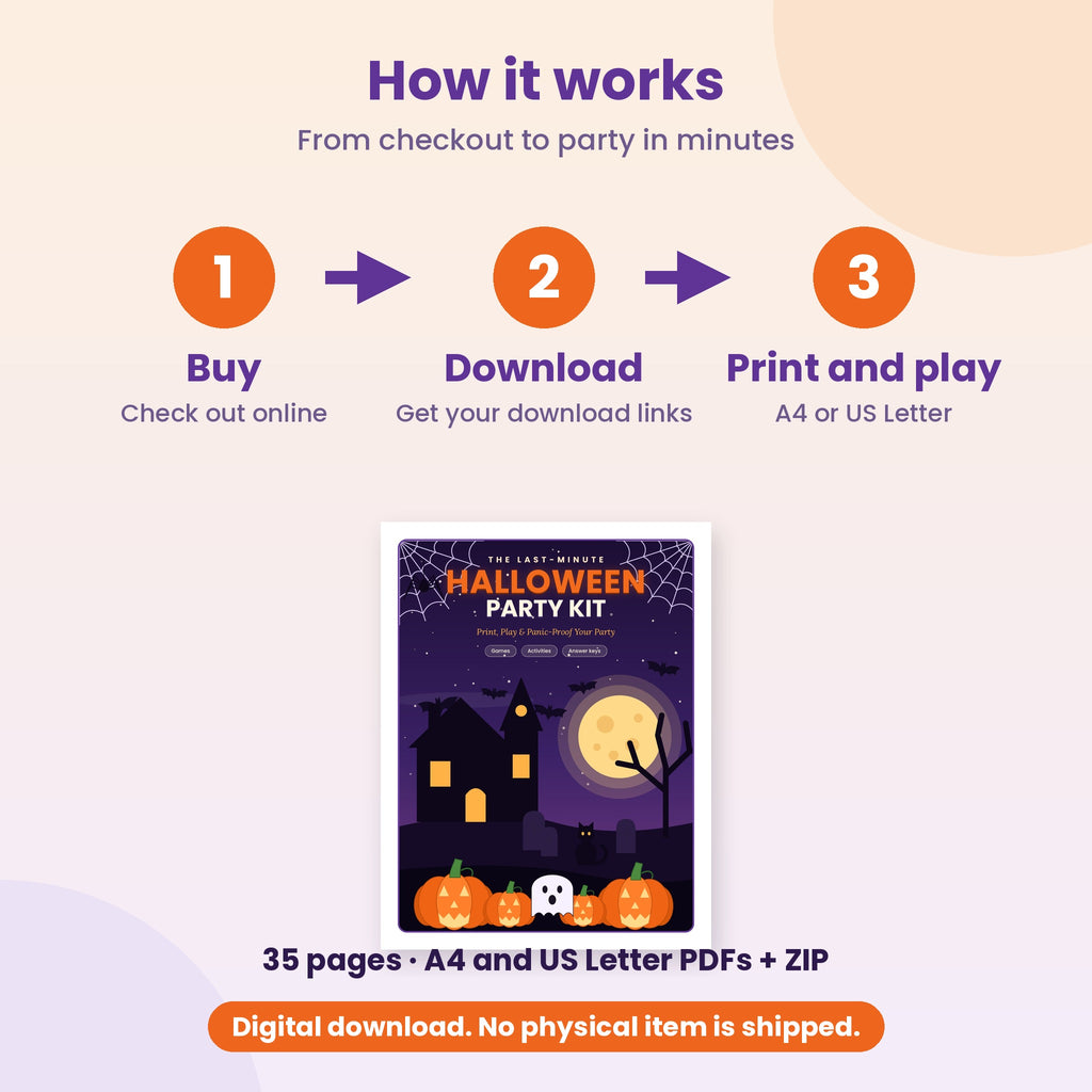 Three steps: buy, download, print and play. Digital download, no physical item shipped